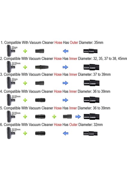1 1/2 Inç Ila 1 1/4 Inç 1 3/8 Inç Ila 1 1/4 Inç Toz Hortum Bağlantı Noktası Adaptörü Evrensel Vakum Hortum Adaptör Kiti (Yurt Dışından) fırsatları