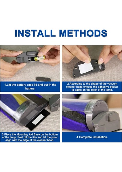 6pcs Elektrikli Süpürge Lazer Işıkları Pet Saçı Kediler Köpek Kürk Toz Ekran LED Lamba Pil Evrensel Vakum Yedek Parça Parçaları (Yurt Dışından) indirimleri