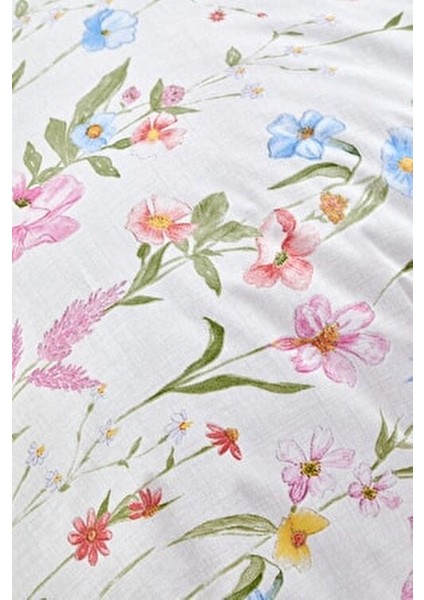 Seina Lila Çift Nevresim Takımı %100 Pamuk Desenli 200x220 cm Çiçekli fırsatları