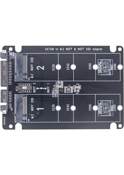 Çift Ngff - Sata Adaptörü 2 Portlu M.2 Sata SSD B Anahtarı - 2230 2242 2260 2280 M2 SSD Için Sata3.0 6gbps Dönüştürücü Pc Için (Yurt Dışından) modelleri