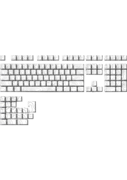 131 Tuşlu Pbt Tuş Takımı Termal Süblimasyonlu Yan Tarafı Kazınmış Şeffaf Tuş Takımları Oyun Klavyesi Için Beyaz (Yurt Dışından) fiyatları