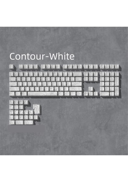 131 Tuşlu Pbt Tuş Takımı Termal Süblimasyonlu Yan Tarafı Kazınmış Şeffaf Tuş Takımları Oyun Klavyesi Için Beyaz (Yurt Dışından) modelleri