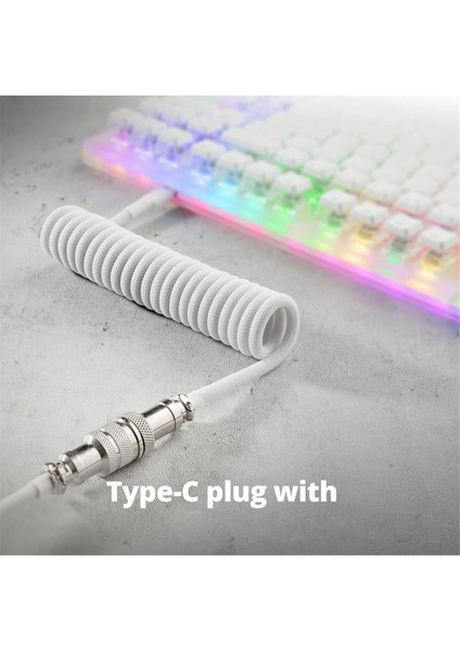 Oyun Klavyeleri Için USB Type-C Kablosu, Çift Kollu Mekanik Klavye Kablosu, Mekanik Klavye Özel Sarmal Kablosu (Yurt Dışından) modelleri