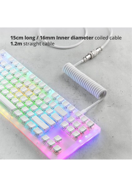 Oyun Klavyeleri Için USB Type-C Kablosu, Çift Kollu Mekanik Klavye Kablosu, Mekanik Klavye Özel Sarmal Kablosu (Yurt Dışından) fırsatları