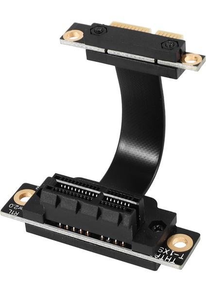 Pcıe X1 Yükseltici Kablo Çift 90 Derece Dik Açı Pcıe 3.0 X1 - X1 Uzatma Kablosu 8 Gbps Pcı Express 1x Yükseltici Kart - 5 cm (Yurt Dışından)