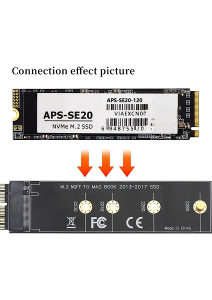 MacBook Air Pro 2013-2017 A1465 A1466 A1398 12+16PIN - Nvme M-Key M.2 Pcı-E 4.0 SSD Sabit Disk Adaptörü Dönüştürücü (Yurt Dışından) fiyatları
