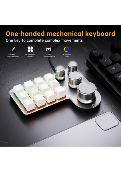 Özel Makro Klavye 12 Tuş 4 Düğme Mini USB Mekanik Klavye Programlama Makro Oyun Tuş Takımı Beyaz (Yurt Dışından) fiyatları