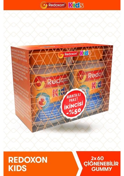 Asfstore Redoxon Kids 60 Çiğneme Tableti 2'li Avantaj Paket - Ikincisi %70 Indirimli