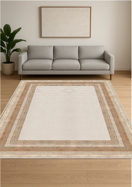 Krem Kahverengi Dijital Baskı Salon Halısı Kaymaz Tabanlı Yıkanabilir Halı Yolluk fiyatları