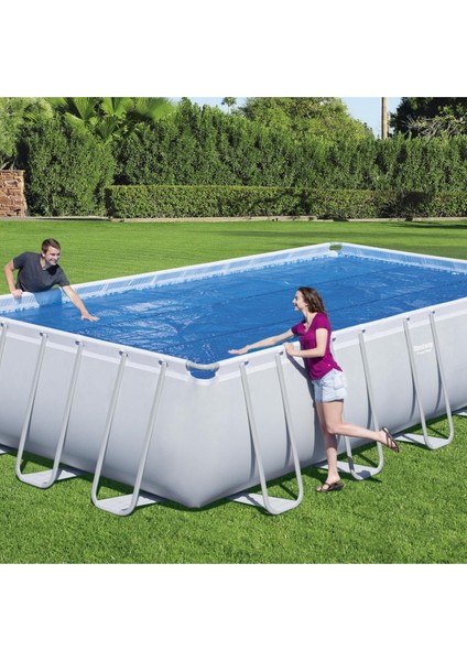 Polietilen Solar Branda 703 x 336 Cm, Mavi, Köşeli modelleri