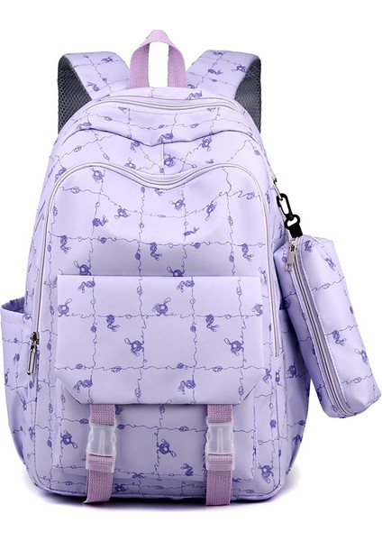 Yeni Büyük Kapasiteli Ortaokul ve Lise Öğrenci Okul Çantası Karikatür Sevimli Öğrenci (Yurt Dışından)