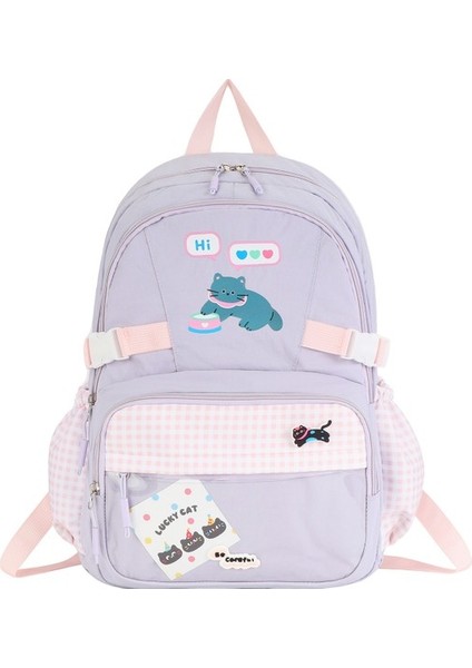 Yeni Büyük Kapasiteli Ortaokul ve Lise Öğrenci Okul Çantası Karikatür Sevimli Öğrenci (Yurt Dışından)