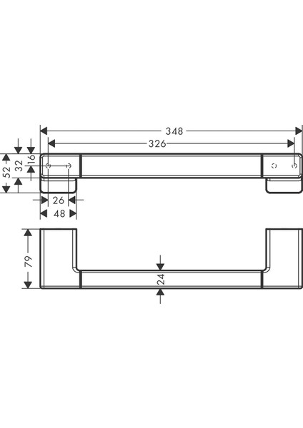 Addstoris 41744000 - Duş, Banyo Tutma Çubuğu, Duvara Montaj Için, Gizli Sabitleme, Banyo A modelleri