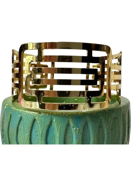 5363 Labirent Model Altın Renkli Bijuteri Bilezik