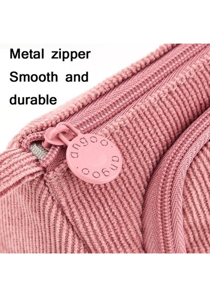 Angoo Öğrenciler Için Büyük Kapasiteli Kadife Kırtasiye Çantası - Pembe (Yurt Dışından) modelleri