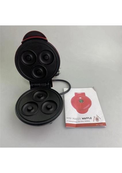 Elektrikli Donut Makinesi Yapışmaz Kaplamalı Mutfak Donut Makinesi Çocuk Atıştırmalıkları Tatlılar Kahvaltı Mini 3 Donut Makinesi Ab Fişi (Yurt Dışından) fırsatları