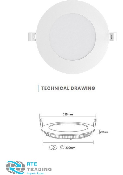 18w Led Panel - Beyaz Işık (6500K) - Beyaz Kasa - Yuvarlak - Sıva Üstü modelleri