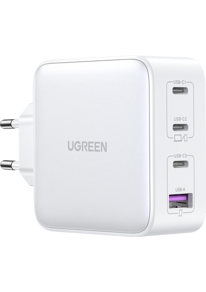 Nexode Gan x 100W Hızlı Şarj Cihazı 4 Portlu Pd Qc 3xusb-C, 1xusb-A, Beyaz, 15337