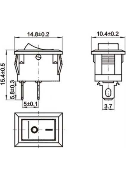 MR-125B Mini (S) Siyah Işıksız Anahtar On-Off 2p modelleri