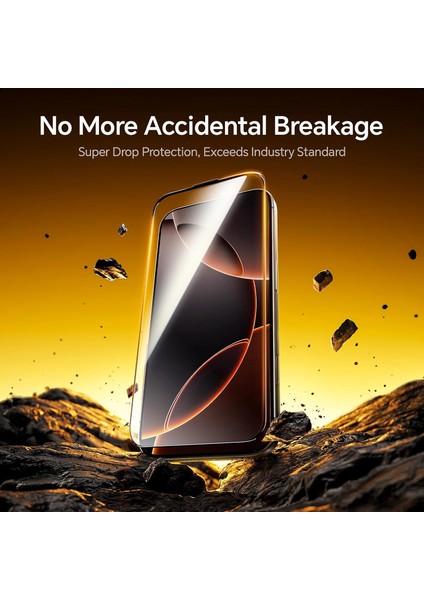 Iphone 16 Pro Için 9h+ Cam Ekran Koruyucu, Askeri Sınıf Kırılmaz Iphone Hd Temperli Cam ve Tozs fiyatları