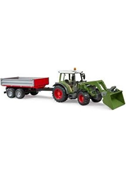 Fendt Vario 211 Kepçeli Traktör ve Römork Oyuncak Araba 55x13x16 cm ABS Malzeme
