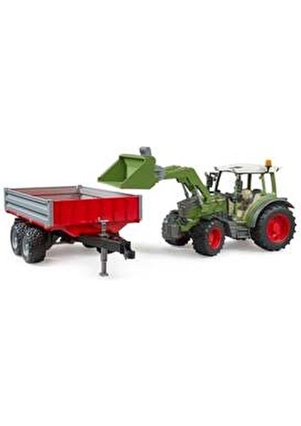 Fendt Vario 211 Kepçeli Traktör ve Römork Oyuncak Araba 55x13x16 cm ABS Malzeme