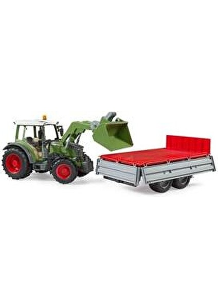 Fendt Vario 211 Kepçeli Traktör ve Römork Oyuncak Araba 55x13x16 cm ABS Malzeme