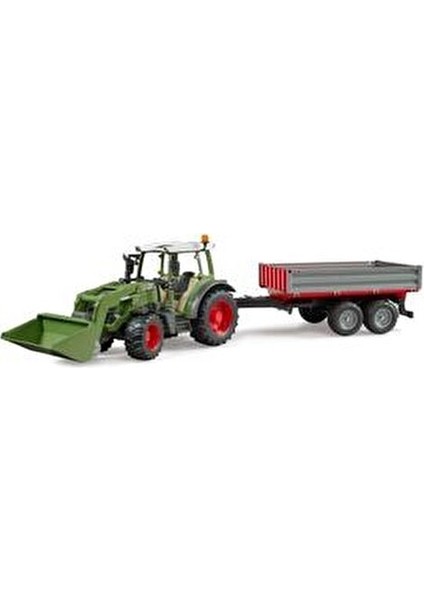 Fendt Vario 211 Kepçeli Traktör ve Römork Oyuncak Araba 55x13x16 cm ABS Malzeme