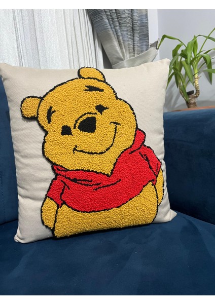 Winnie The Pooh Punch Kırlent Kılıfı /el Işi Punch Kırlent 40X40