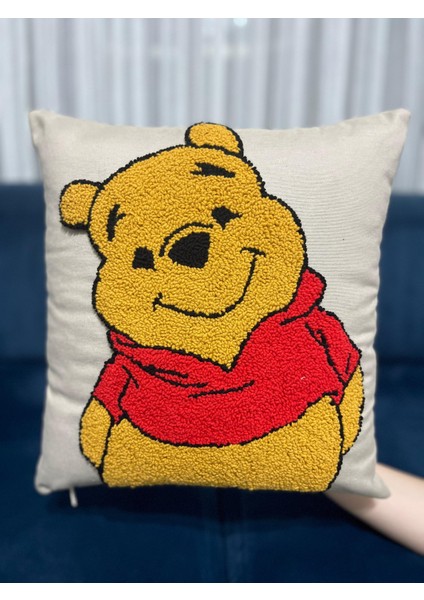 Winnie The Pooh Punch Kırlent Kılıfı /el Işi Punch Kırlent 40X40 fiyatları