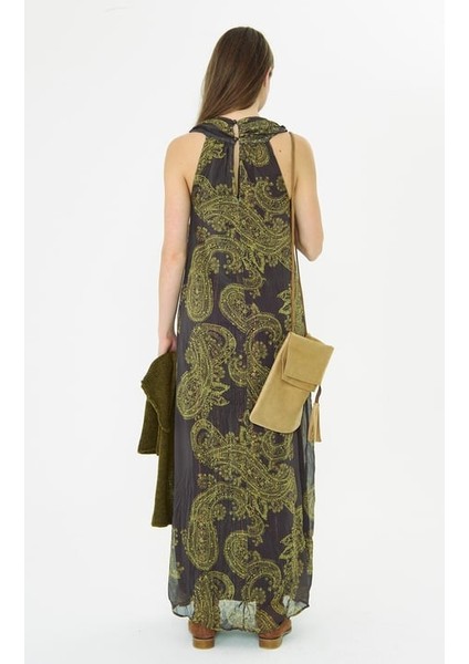 Paisley Baskılı Şifon Elbise fiyatları