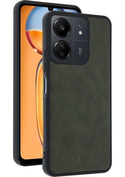 Xiaomi Redmi 13C Kılıf Aras Deri Kapak - Açık Yeşil - A4894-9904