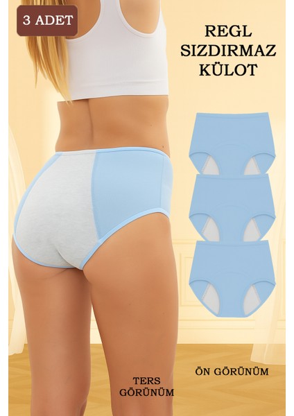 3'lü Comfortflow Ultimate Regl Külodu Süper Emici, Günlük Gece Boyunca Heryaşa Uygun Sızdırmaz Külot