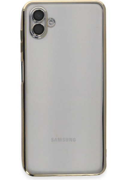 Samsung Galaxy A04 Kılıf Lensli Silikon - Gold - A7436-4133 fiyatları