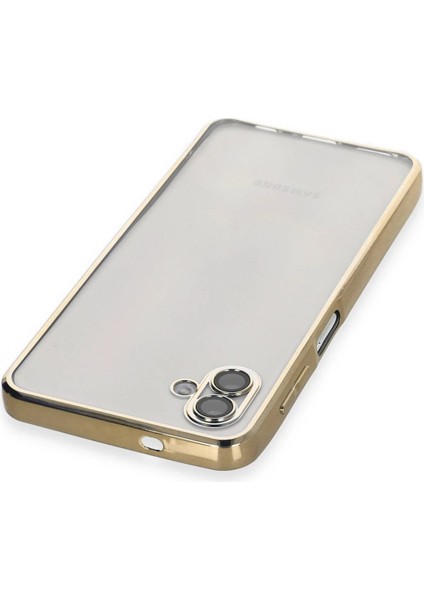 Samsung Galaxy A04 Kılıf Lensli Silikon - Gold - A7436-4133 modelleri