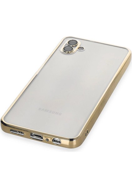 Samsung Galaxy A04 Kılıf Lensli Silikon - Gold - A7436-4133 fırsatları