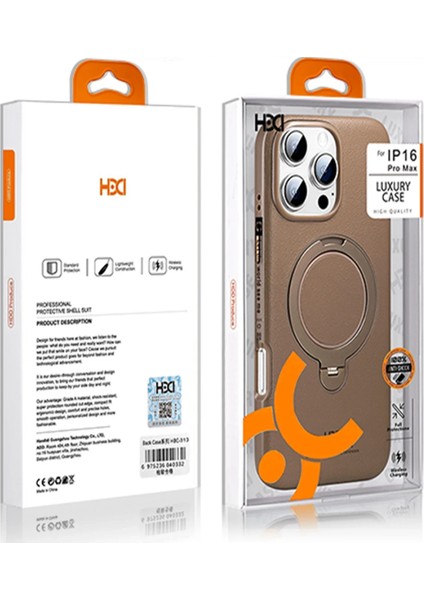 iPhone 14 Pro Max Vapor Deri Magsafe Standlı Kılıf - Gold indirimleri