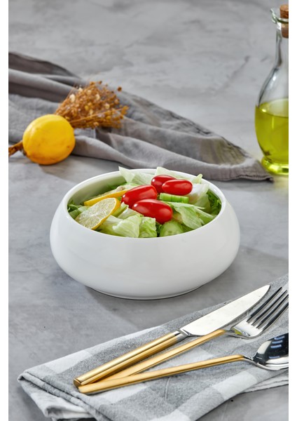 Porselen Yuvarlak Salata ve Servis Kasesi 17X6,5 cm