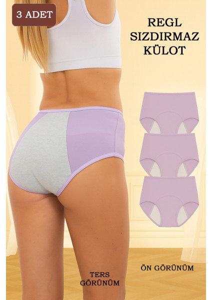 3'lü Comfortflow Ultimate Regl Külodu Süper Emici, Günlük Gece Boyunca Heryaşa Uygun Sızdırmaz Külot