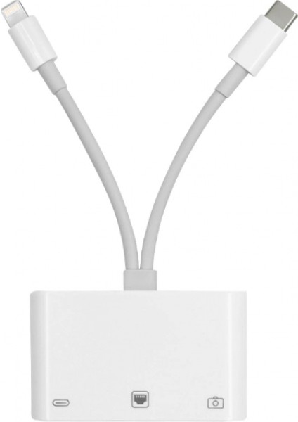 ZR814 Lightning Type-C Ethernet Camera Adaptör