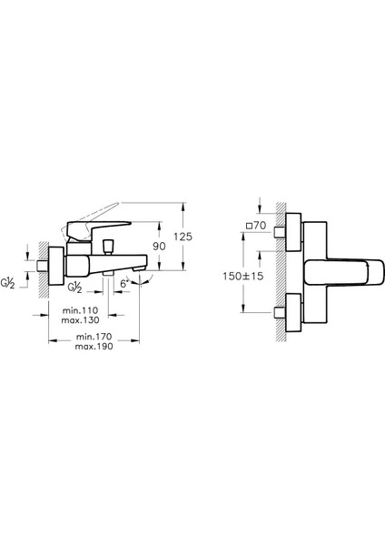 Vitra Root Square A42737 Banyo Bataryası, Krom fiyatları