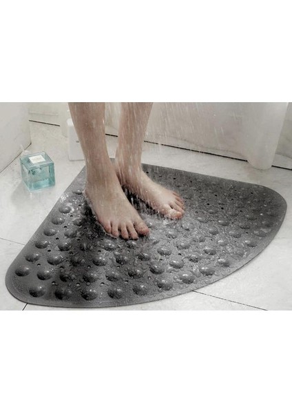 Vantuzlu Banyo Duş Kaydırmaz Paspası Üçgen, Küvet Içi Banyo Zemini Kaydırmaz Masaj Halı (54X54CM) fırsatları