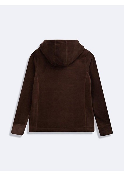 Ltb Berinta Fermuarlı Regular Kapüşonlu Polar Düz Fit Kahverengi Hırka fiyatları