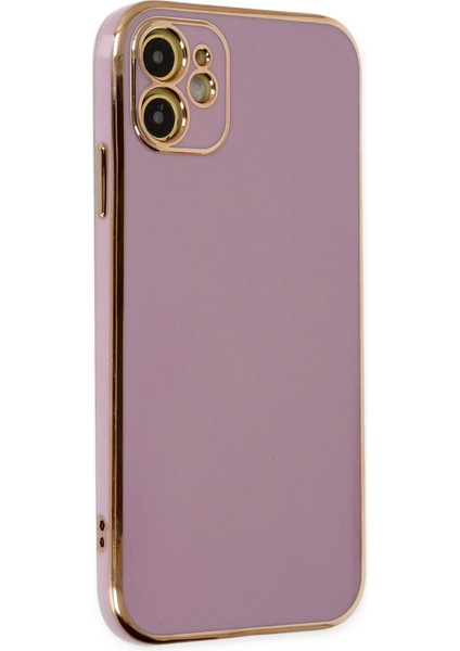 iPhone 12 Kılıf Volet Silikon - Mor - A5925-9968