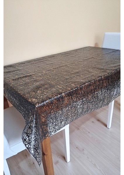 Dantel Görünümlü Üstü Şeffaf Kaplı Muşamba Masa Örtüsü -Siyah Renk-Farklı Ölçülerde-Hsrsyh fiyatları