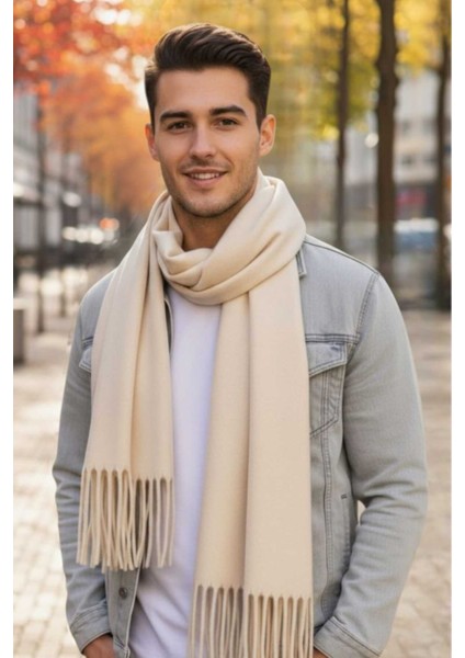 Unisex Yumuşak Dokulu Püsküllü Kışlık Buklet Atkı Şal 2'li Set modelleri