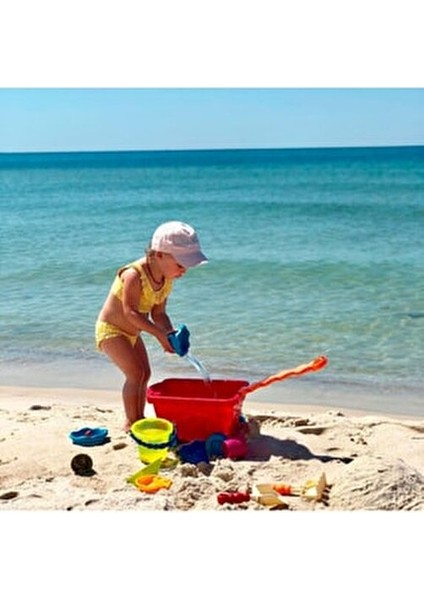 Kırmızı Plaj Vagonu 11 Parça Eğlenceli Oyun Seti 35x23x20 cm 3 Yaş ve Üzeri İçin