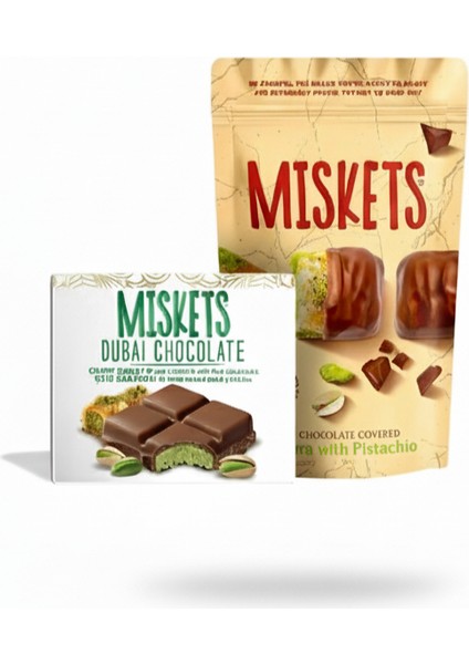 Fıstıklı Ikili: Dubai Çikolatası 100GR & Çıtır Baklava 80 gr