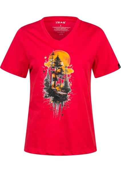 Alone Baskılı V Yaka Kadın T-Shirt 413 fırsatları