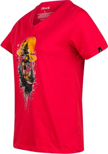 Alone Baskılı V Yaka Kadın T-Shirt 413 indirimleri